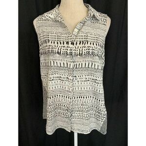 Dknyc Button Down Tank Top Blouse
